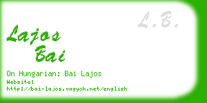 lajos bai business card